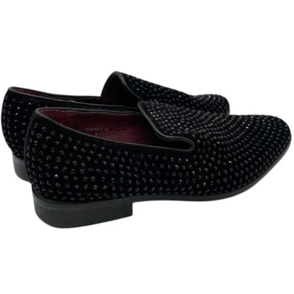 Alberto Fellini Black Studded Smoking Loafer Driving Slipper Formal Tuxedo sz 9